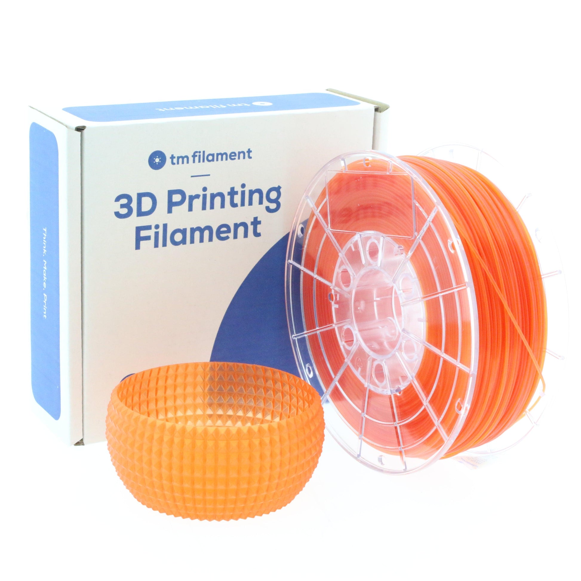 TMPremium-PLA TRANSPARENT ORANGE (oranje) 1.75mm 1KG AANBIEDING! - Tm3dFilament