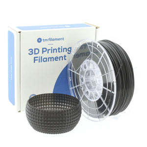 TMPremium-PLA TRANSPARENT BLACK (zwart) 1.75mm 1KG AANBIEDING! - Tm3dFilament