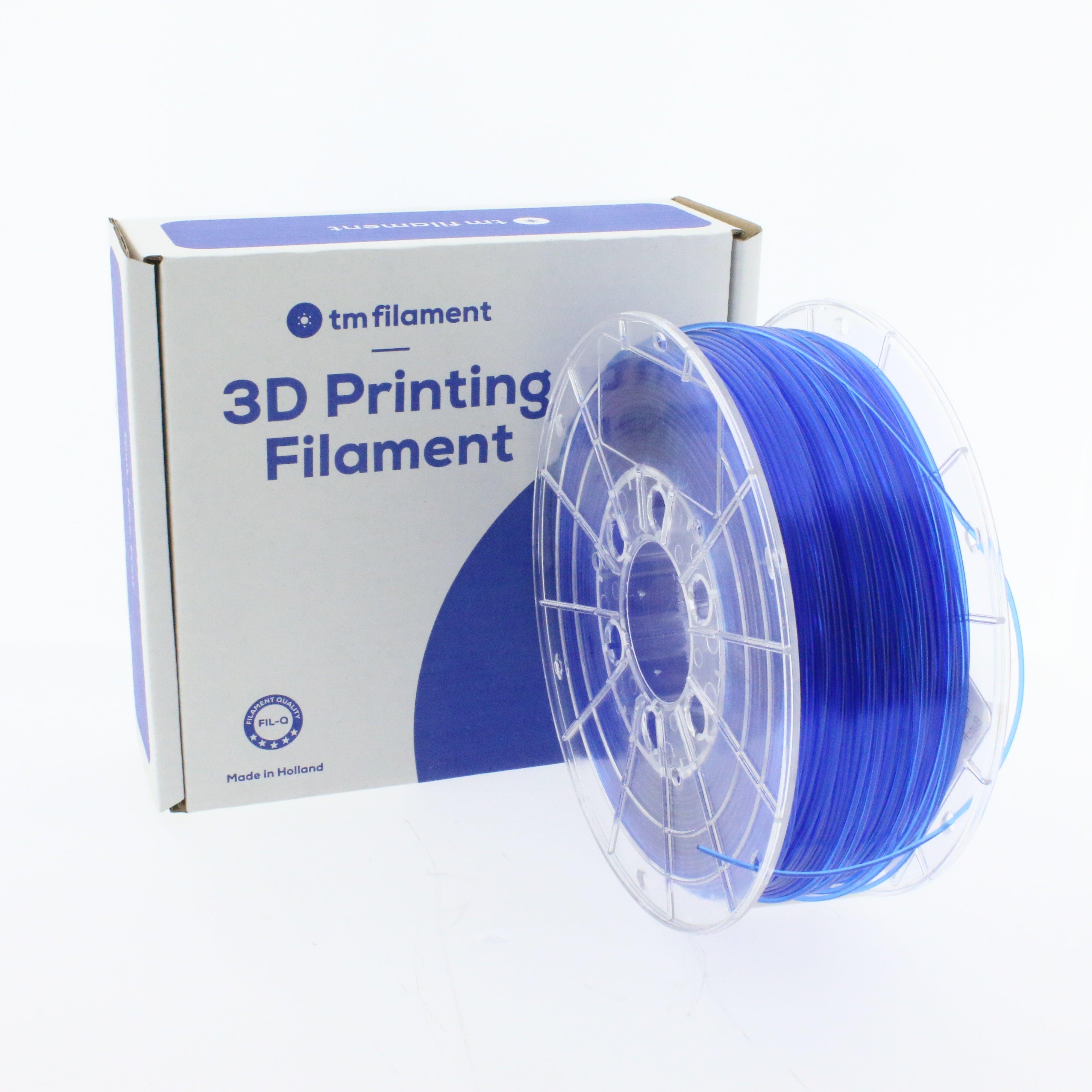 TMPremium-PETG TRANSPARENT BLUE 1KG - Tm3dFilament